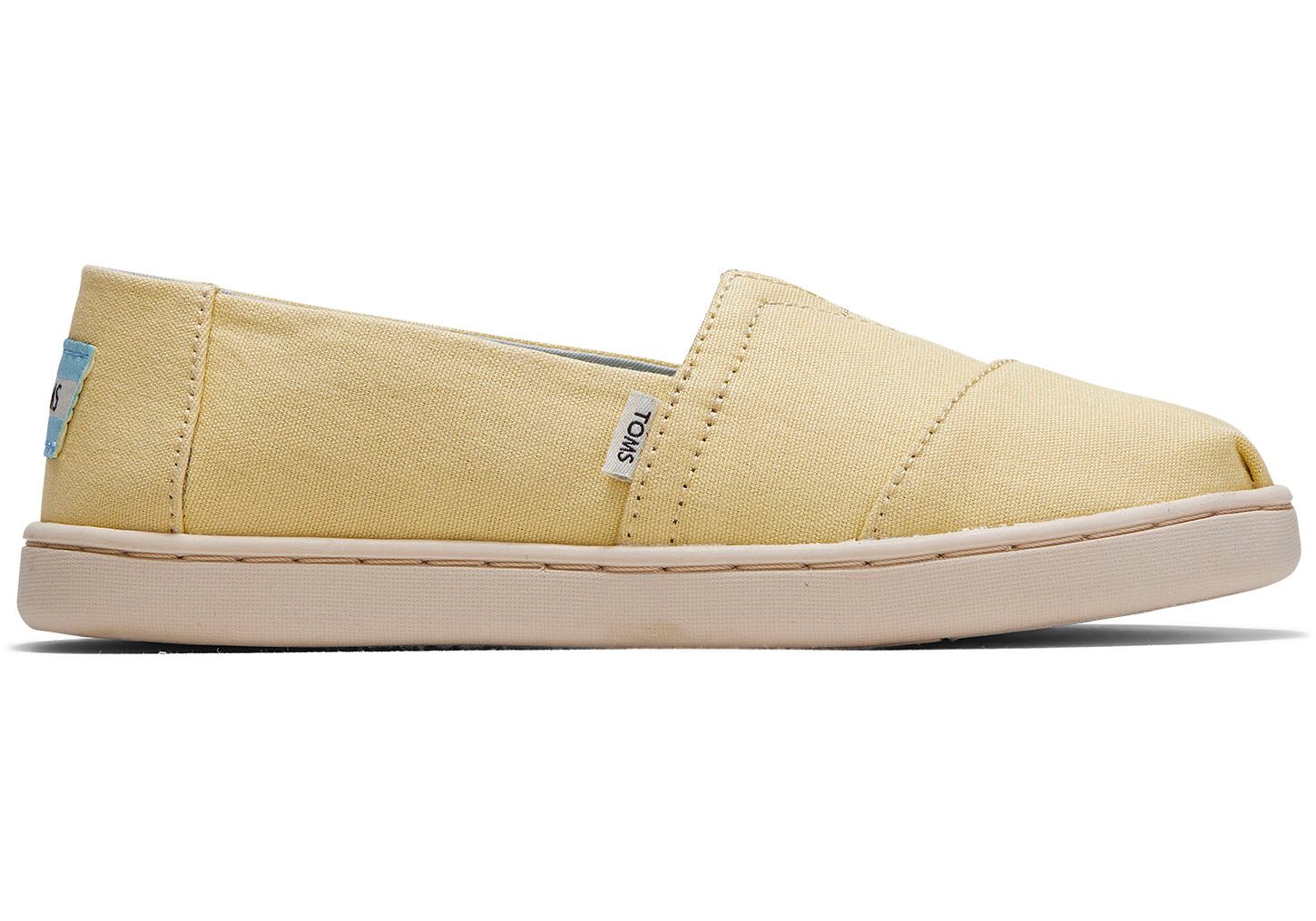 Toms Classics Plant Dye Canvas - Kids Alpargata Espadrilles - Yellow - NZ - 420671IWP